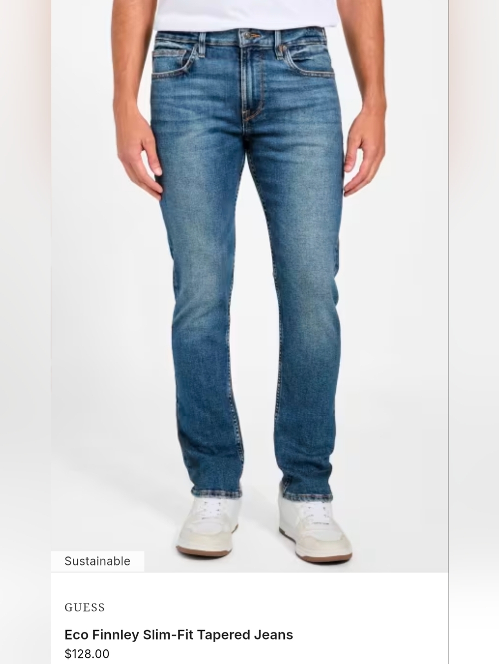 Guess Men's Slim Fit Jeans in Blue Denim
